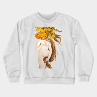 Venus and sunflower Crewneck Sweatshirt